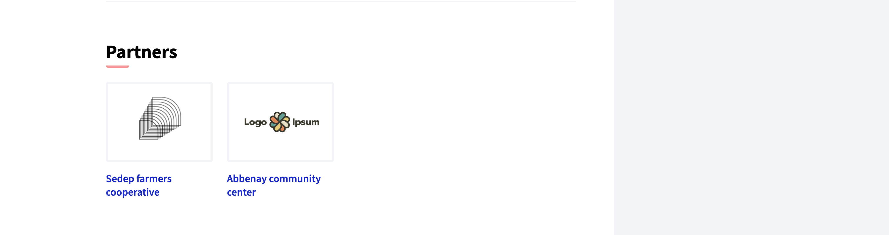 Conferences partners frontend