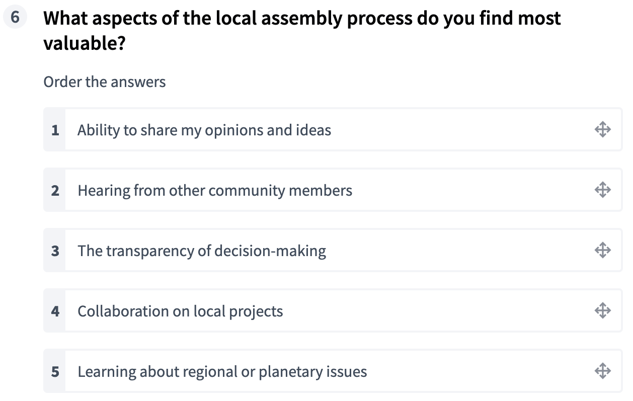 Type de tri - frontend